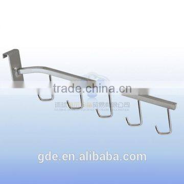 5 Hooks Metal Chrome Slatwall Display Accessories photo-2