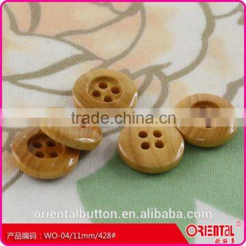 Burned Rim Small Size Holes Square Wooden Shirts Skirt Knitwear Button photo-4