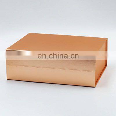 Personalized Paperboard Rose Gold Gift Boxes Packaging With Magnetic Lid photo-3