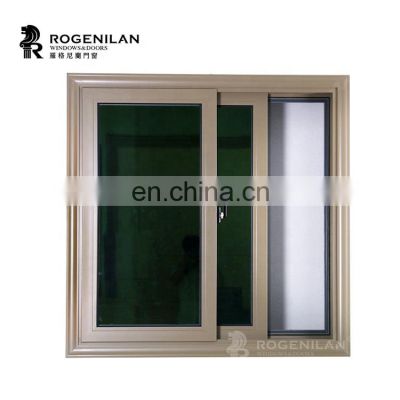 ROGENILAN 100# bathroom grill designs kitchen aluminium sliding window with exhaust fan