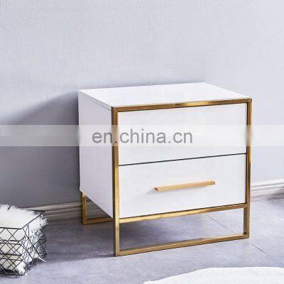 luxury gold white night stands bedroom modern night table bedside table night stand