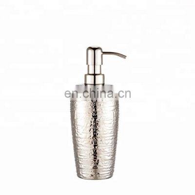 Bathroom dispenser soap silver chrome plated ceramic lotion pump  soap dispenser