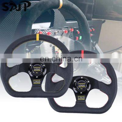 AUSO Universal Auto Parts 13inch PVC Car Racing Steering Wheels Deep Corn Drifting Sport Steering Wheel