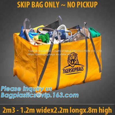 Large Conductive Bulk Bags, Environmental 6 Mil Drawstring Dumpster Container Liners,6Mil Drawstring Open Top Dumpster Container Liners, BAGPLASTICS photo-5