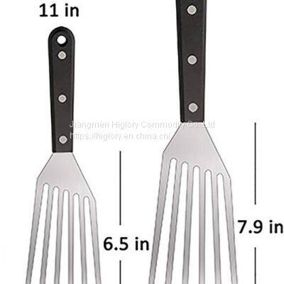 Slotted Offset Fish Slice Spatula Stainless Steel Food Turner for Pancake Sliders photo-5