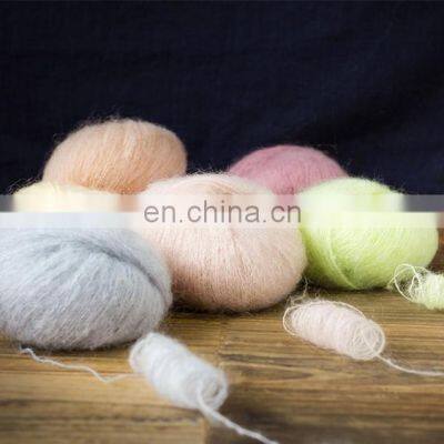 Available In Stock 25g Mohair Crochet Yarn Mohair Acrylic Blended Hand Knitting Yarn For Crochet