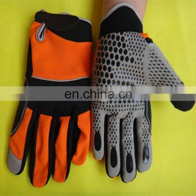 Multi-purpose Synthetic Leather Non-slip Silicone Infused Palms Safety Auto Mechanic Working Gloves Manufacturer