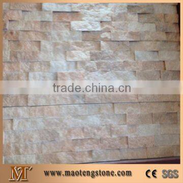 Golden Yellow Slate Stacked Stone Veneer,Stone Panel,Culture Ledge Stone,Stone Wall Cladding