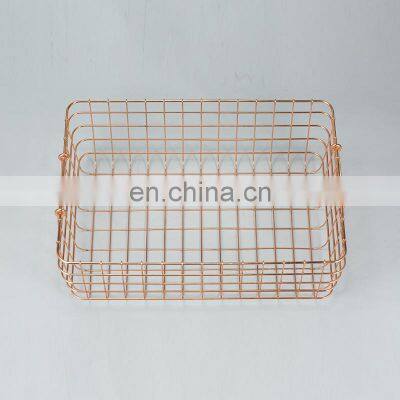 Household Metal Basket With Handle for Sundries