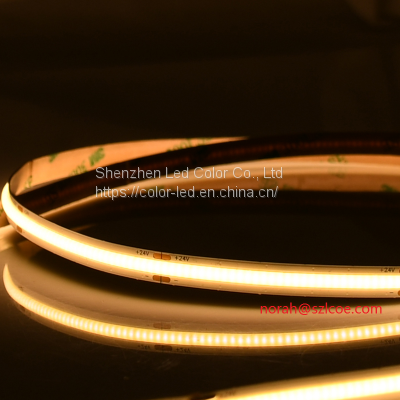 Cob Led Strip Flexible High Brightness White Warm/cold White Light-spot High Density COB Super Bright Ra90 24v photo-3