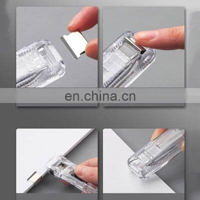 Deli Push Clamp Binder Stationery Clips Stapler Multifunction Paper Storage Artifact School Office Supplies Metal Clip Holder photo-3