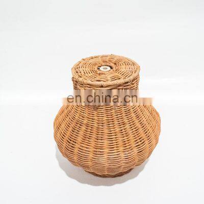 New Design Rattan Lamp Shade Hanging Pendant Light Unique Hottest 2023 Wicker Woven Lamp Light Shade Best Wholesale photo-3