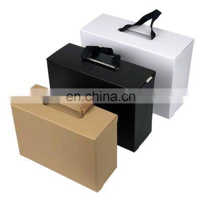 Custom Multiple Colour Corrugated Shoes Folding Carton Box With Handles