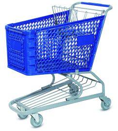 Retail Grocery Store Trolley Plastic Hand Supermarket Shopping Cart