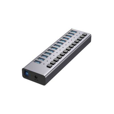 13 Port 5Gbps Rate 60W Powered USB 3.0 Hub (ABS)