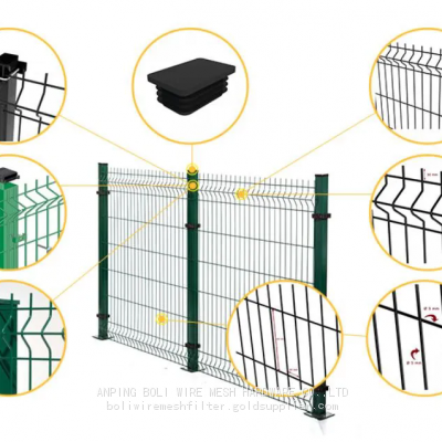 BOLI wire mesh Fence factory manufacturer PE Coated and PVC coated welded Wire fencing Curvy Welded Wire Mesh Fence/BOLI WIRE MESH QUALITY WELDED WIRE FENCING