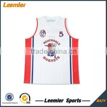 Sports Team Stretchable Custom Basketball Jersey Design