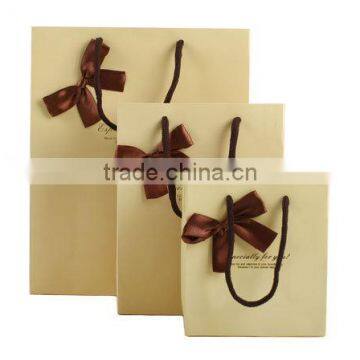 beige hot stamping elegant paper gift bag