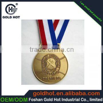 Metal souvenirs supplier, custom zinc alloy material sport medal