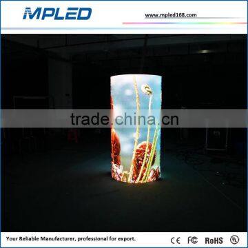 Round shape/curved shape/arc shape indoor folded video wall bend to any shape