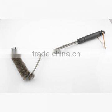 Amazon Hot Rank 12'' BBQ Grill Brush Zinc Plated Wire Bbq Cleaning Brush 12inch Steel Wire Brush Custom photo-2