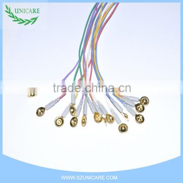 High Quality Gold plating EEG electrodes and cables for different EEG machine