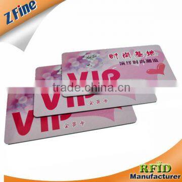 HOT!HOT!!!!! Pink CMYK CR80 standard size pvc vip card