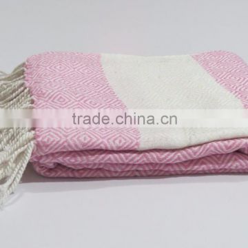 Natural Woven Cotton Fouta Diamond Turkish towel