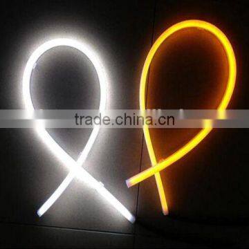 Universal LED daytime running light/600mm auto headlight strip Dual color flexible drl led strip