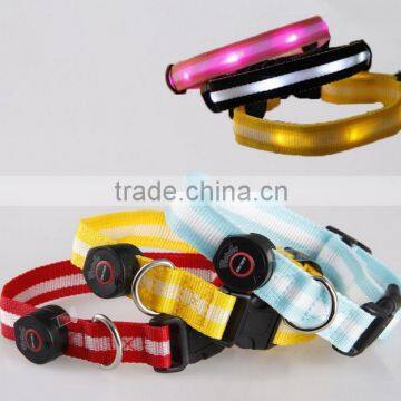 2016 Promotional Glow dog collars Flash collar, Pet supplies wholesale pet dog chain flash