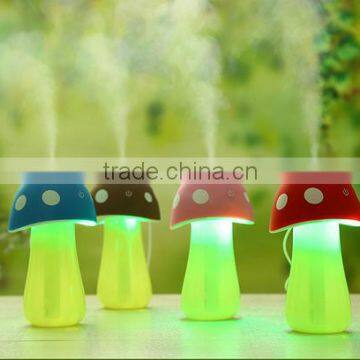 mini colorful Ultrasonic Cool Mist Humidifier USB Mushroom LED Night Light Mist Discharge Cute Air Diffuser Atomizer for Home