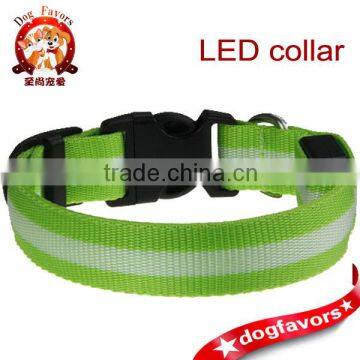 Large Nylon LED Dog Collar LED Pet Collar Led Collar for Big Dogs