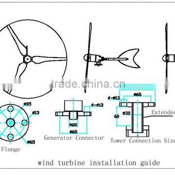 Wholesales 50w portable and small windmill wind generator