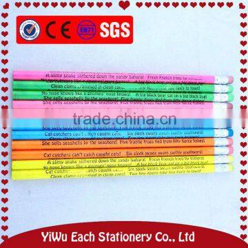 7 Inch HB heat transfer black wooden pencil