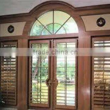 Customized Stain Color Shaped Wood Shutter