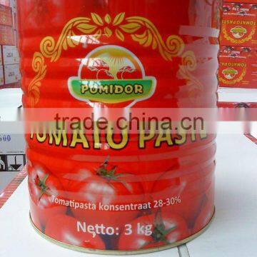 3kg good quality and cheap price with brix 28-30% canned tomato paste