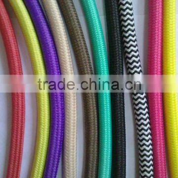 Colored braided electrical wire