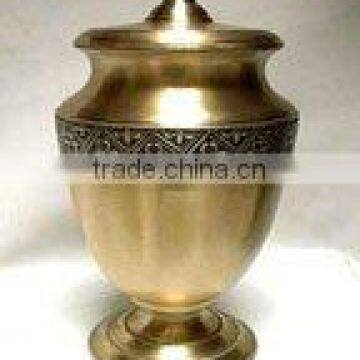 Brass cremation urn