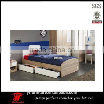 latest bed room furniture wood double bed designs with box