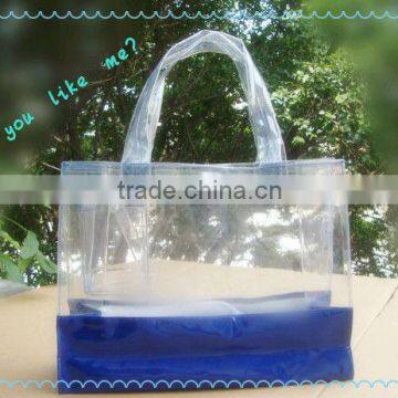 cheap pvc transparent plastic waterproof folding shopping bags