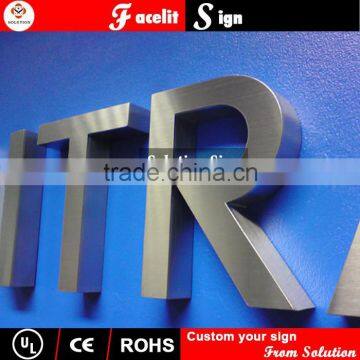 Brushed/mirror stainless steel build up letters                        
                                                Quality Choice