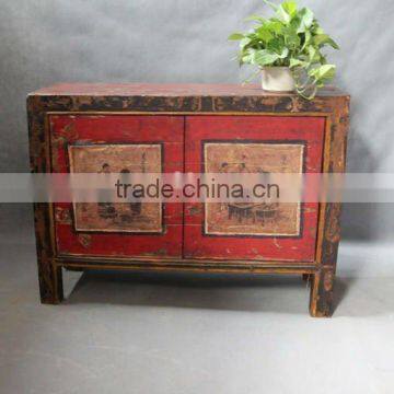 Reproduction chinese antique furniture/hand painted cabinet