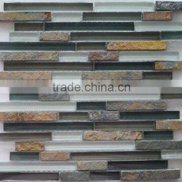 slate and glass mosaic mix tile(sg10)