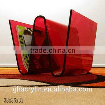 GH-RZ598 Professional Acrylic Holder/acrylic File Storage/acrylic Magazine Rack ,customized Acrylic Magazine Display Rack photo-2