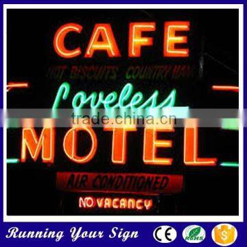 2015Hot sale colored LED cafe advertising neon signs