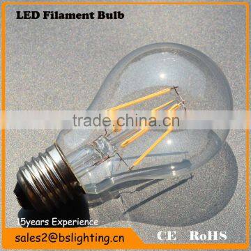 4W clear glass LED bulb, A60 E27 led bulbs, A19 vintage LED Filament bulbs