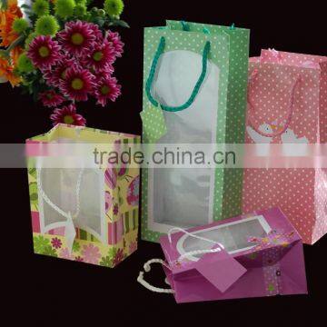 Flower and gift packaging - paper window gift bag