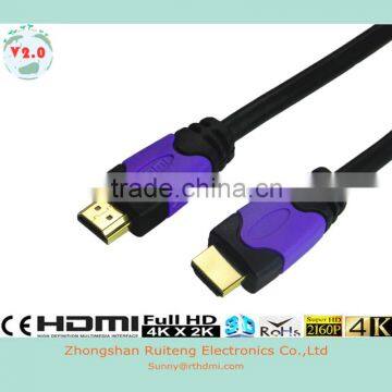 Dual Color Moulded HDMI Cable With Ethernet and Gold Connector Support 3D and 4k ,TV,player, photo-2