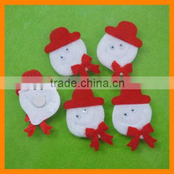 Fabric Snowman With Sticker Back For Indoor Decration