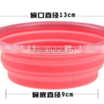 Pet food grade folding silicone bowl - 6 color